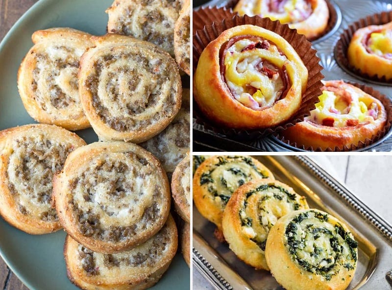 Low-carb and keto pinwheels