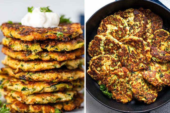 Low carb zucchini fritters