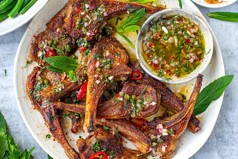 Spiced lamb chops cutlets recipe