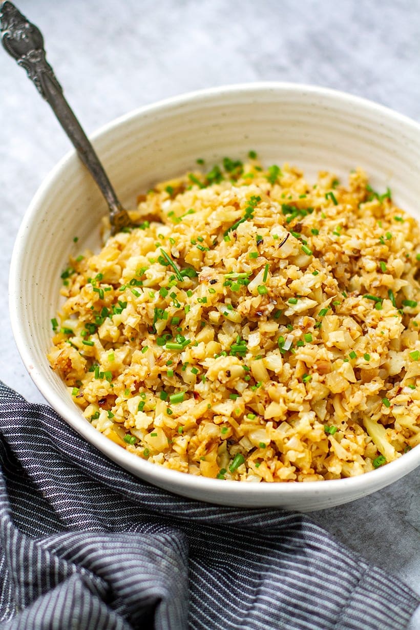 Low-Carb Cauliflower Rice With Coconut Cream