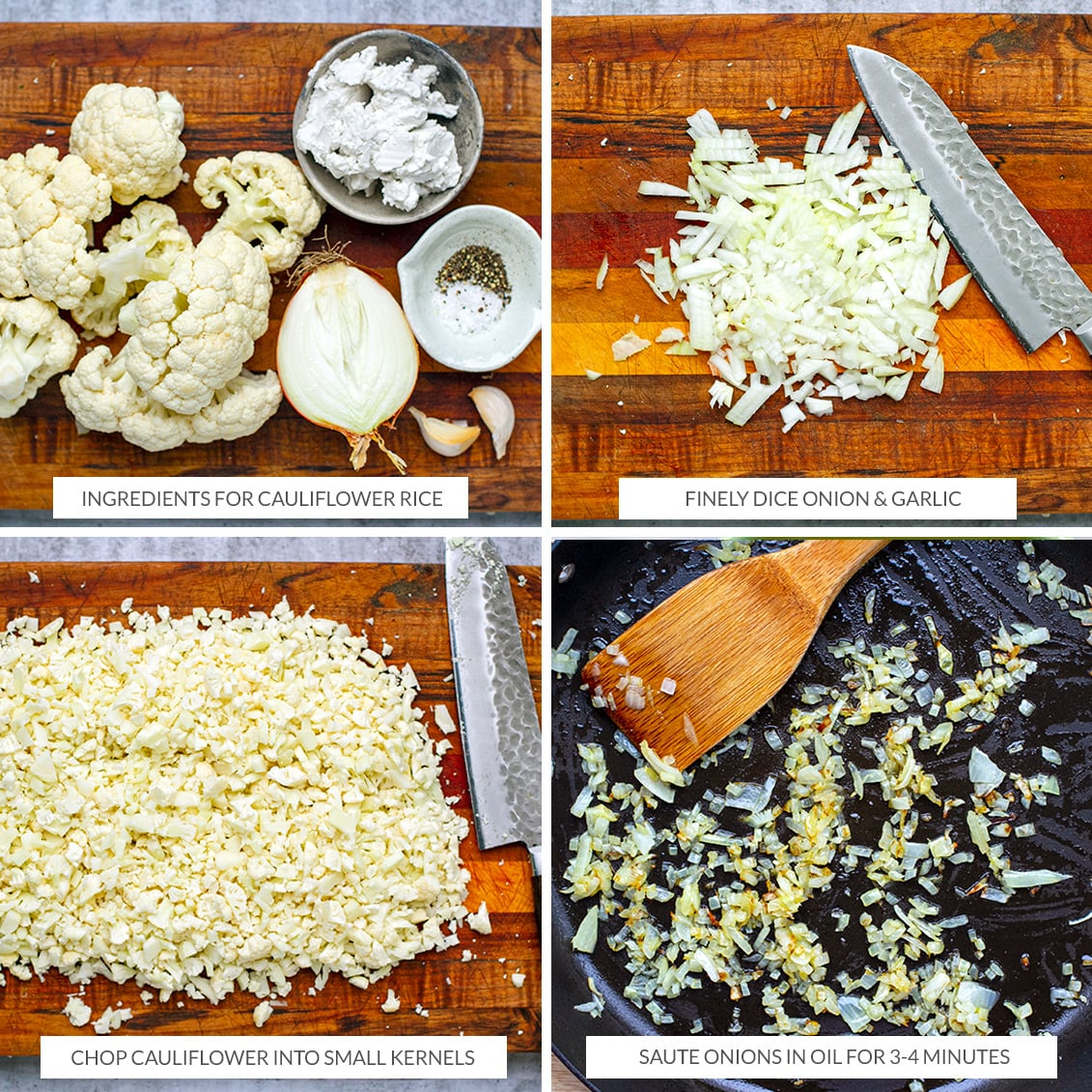 How to make cauliflower rice with coconut cream