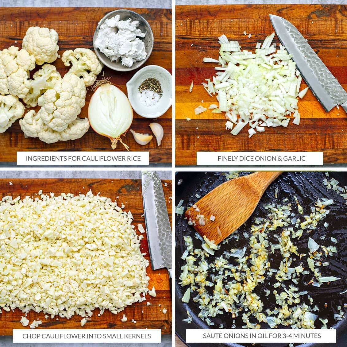 How to make cauliflower rice with coconut cream