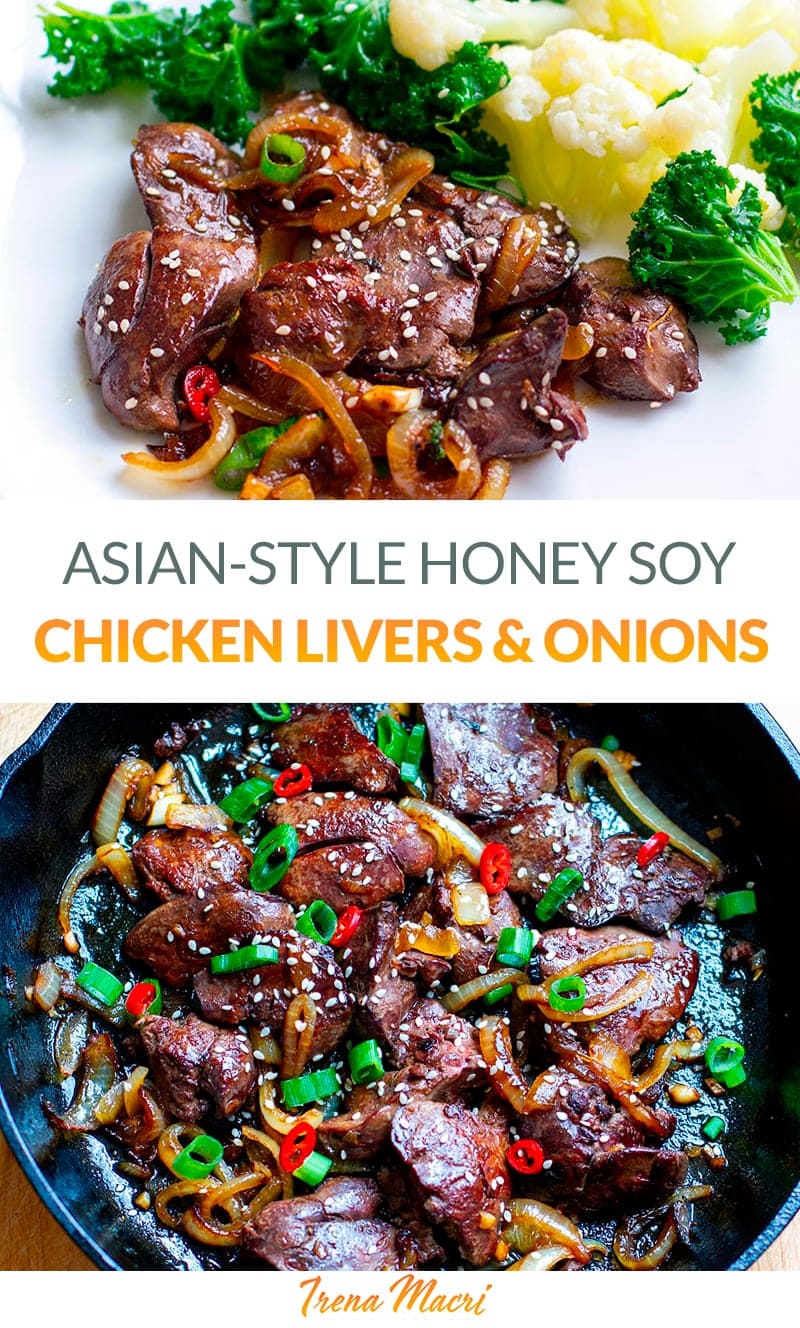 Honey Soy Chicken Livers & Onions