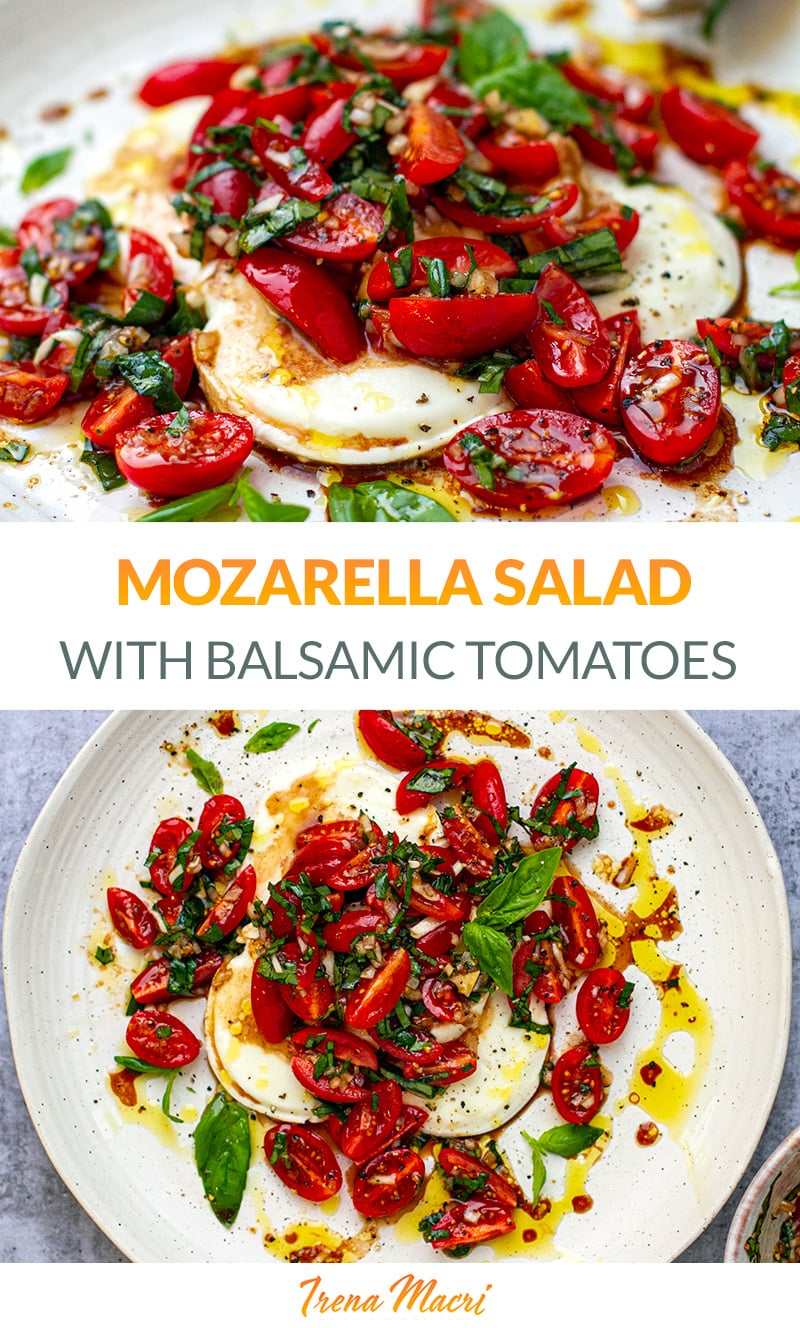 Mozzarella Salad With Balsamic Tomatoes & Basil