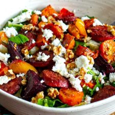 Roasted Vegetable Chorizo & Feta Salad