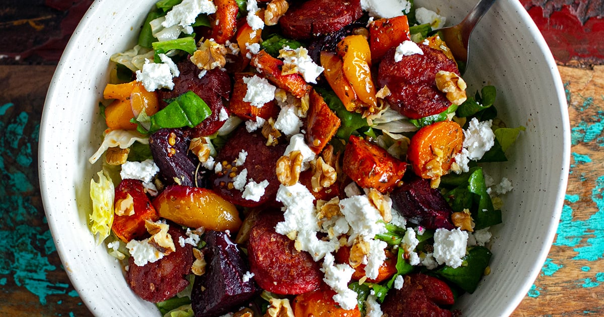 Chorizo Salad With Roasted Vegetable & Feta