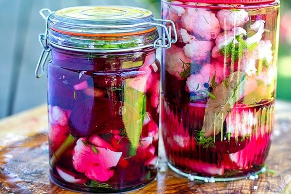 Fermented Beets & Cauliflower - Lacto-fermented pickles