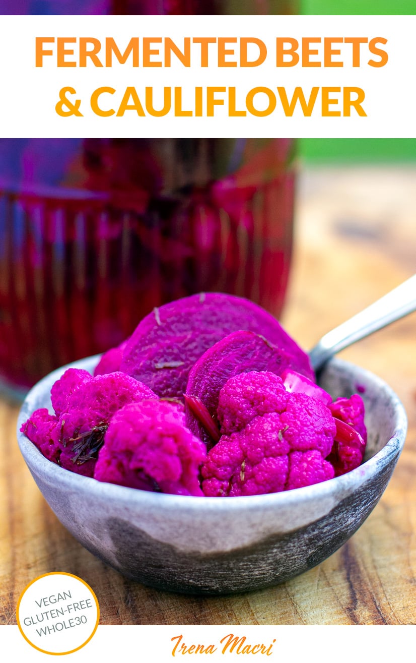 Fermented Cauliflower & Beets With Dill And Garlic