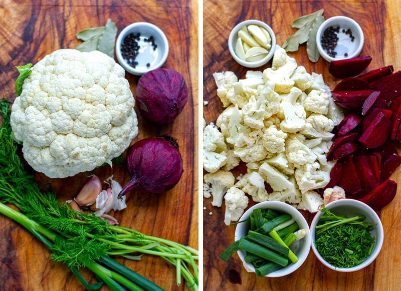 Fermented vegetables preparation step