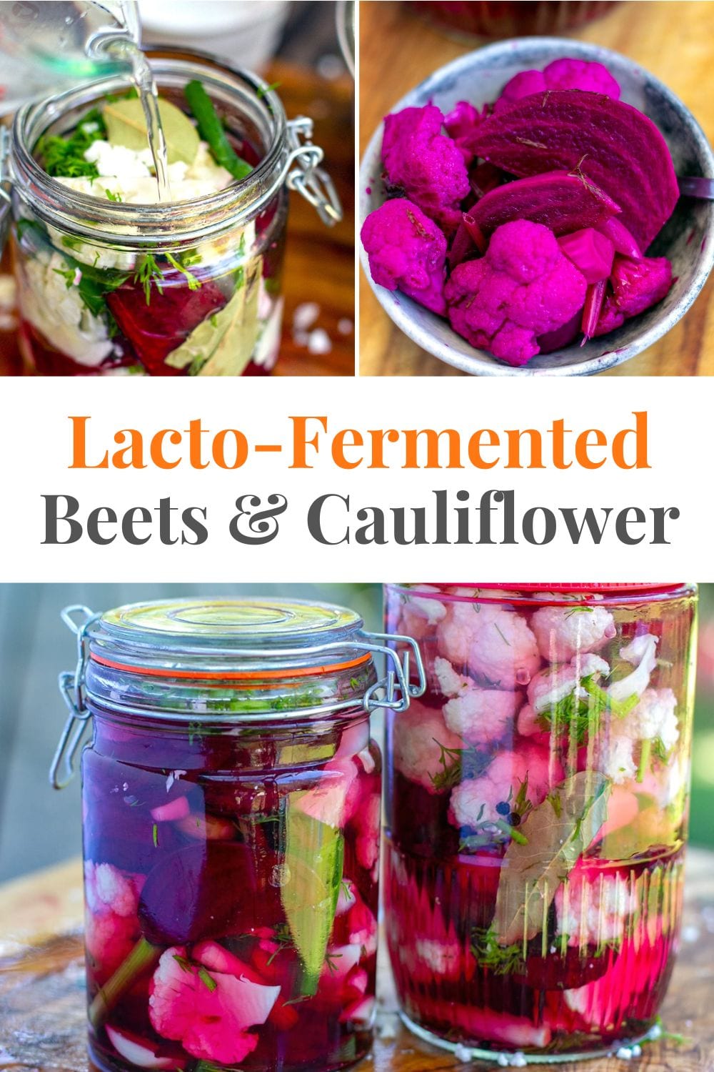 Fermented Beets & Cauliflower With Dill Garlic
