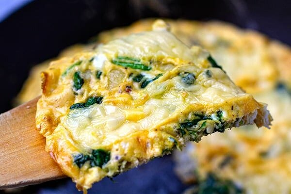 Jarlsberg cheese and spinach omelette recipe