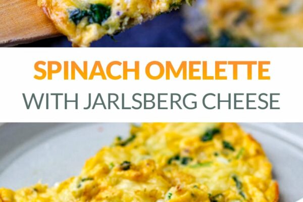 Jarlsberg Cheese & Spinach Omelette (Low-Carb, Gluten-Free, Keto)