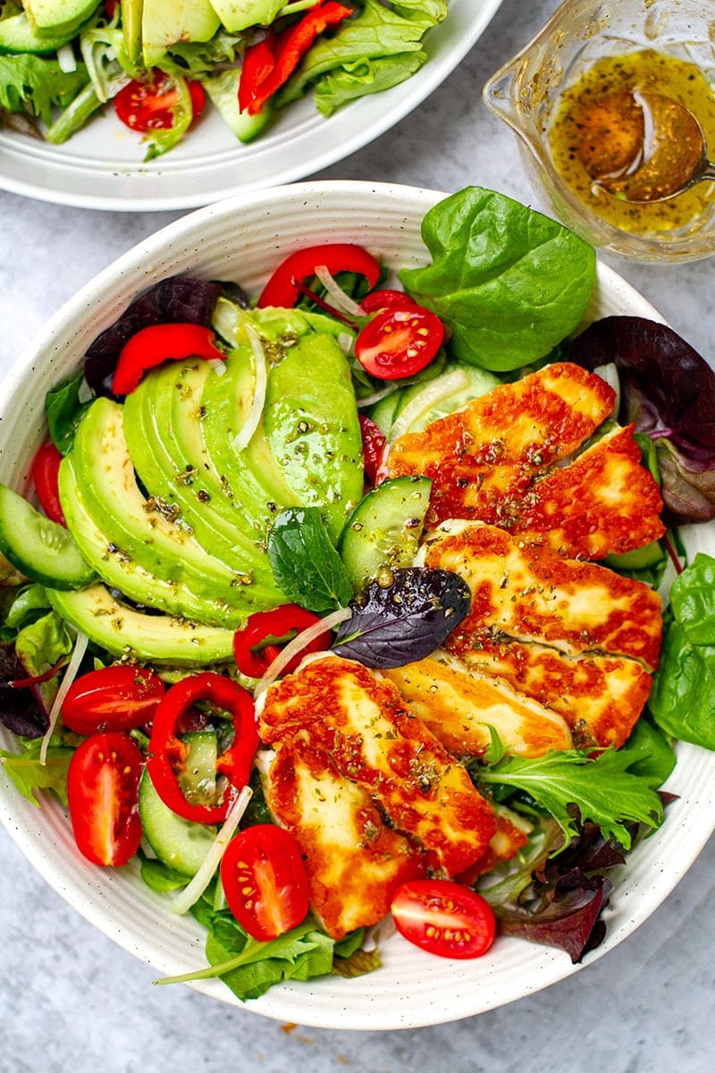 The BEST Avocado Halloumi Salad Recipe