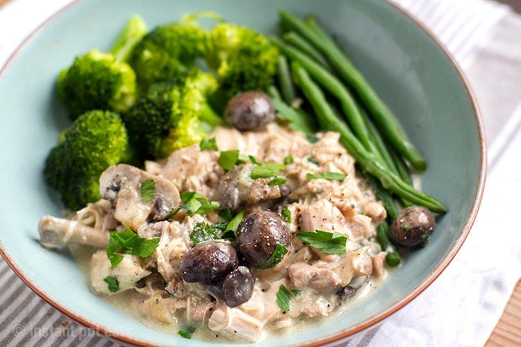 Creamy chicken mushroom stew