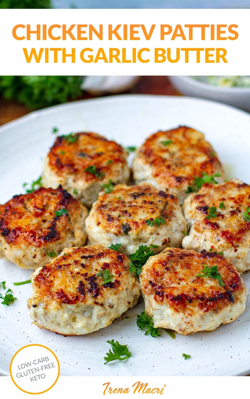 Chicken Kiev Patties With Garlic Herb Butter