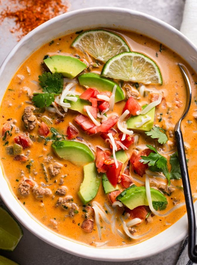 Creamy Keto taco soup recipe