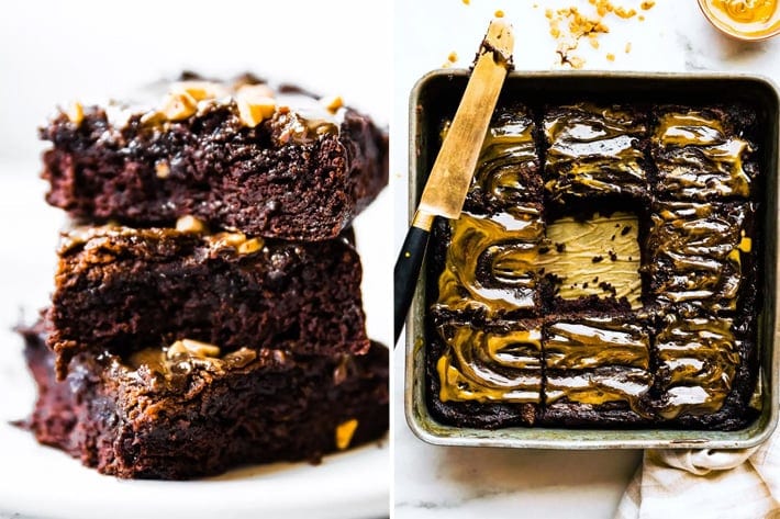 Low carb maple tahini brownies