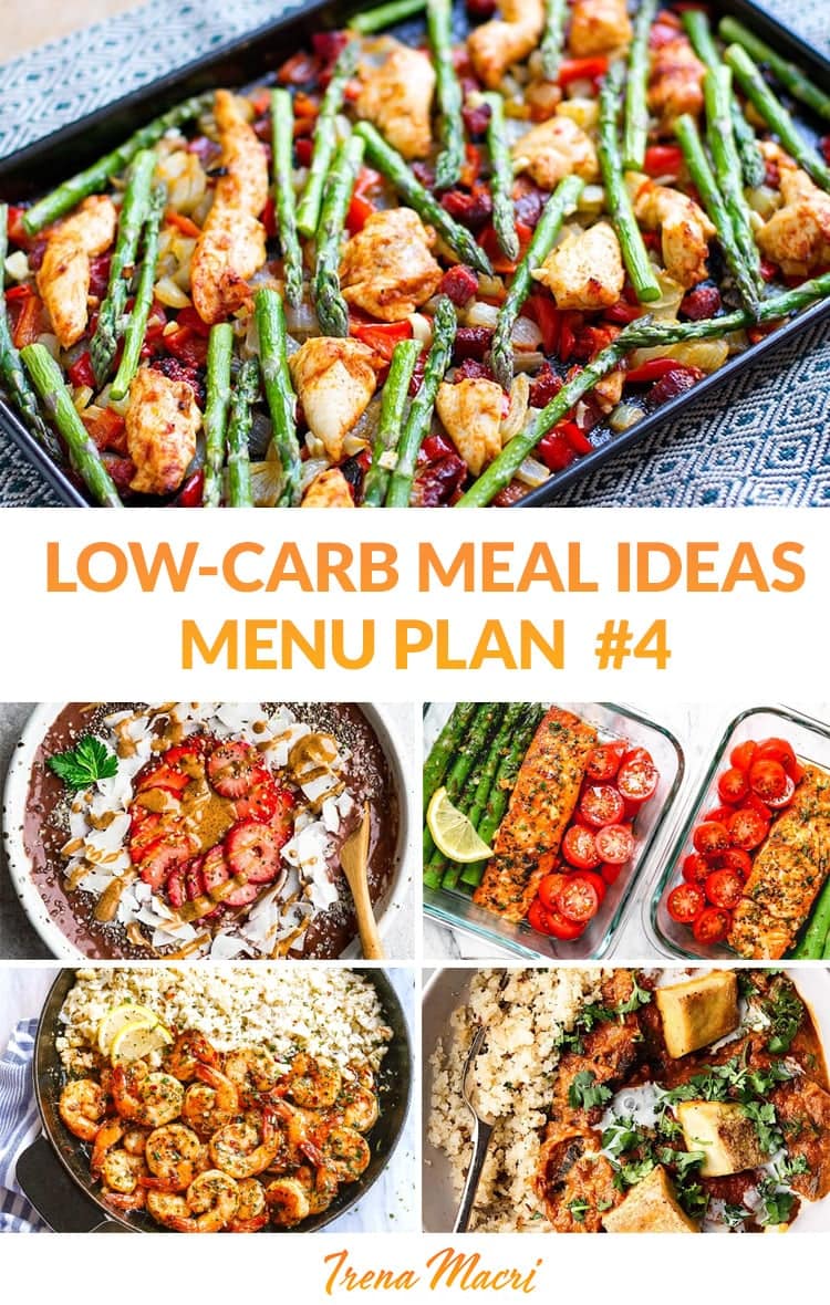 Low-Carb Meal Plan Ideas #4 (Breakfast, Lunch & Dinners)