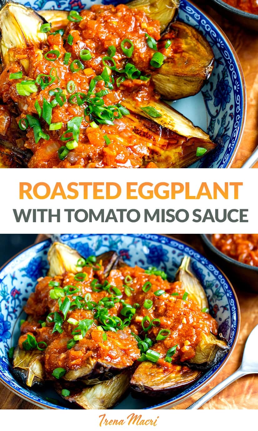 Tomato Miso Roasted Eggplant (Vegan, Gluten-Free)