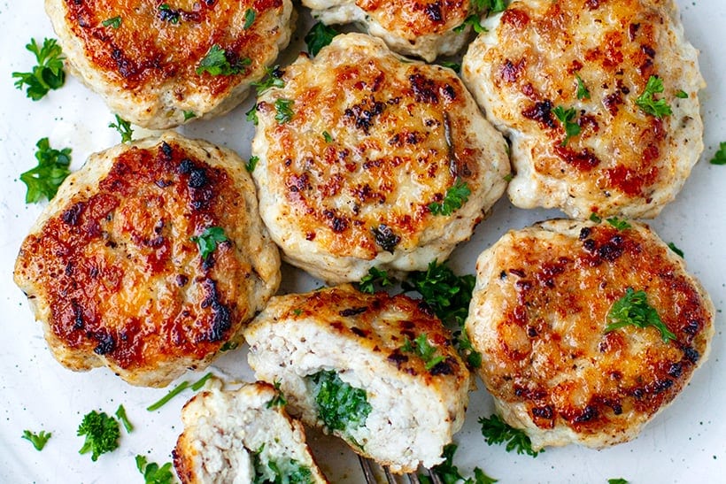 Stuffed Chicken Kiev Patties