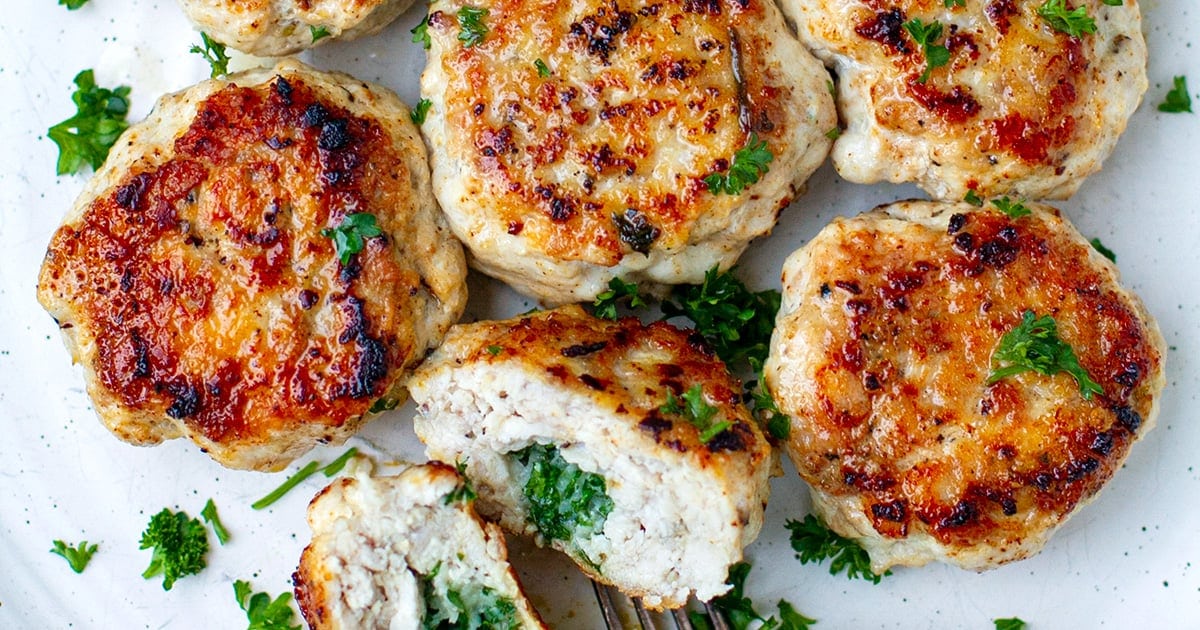 Chicken Kiev Patties With Herb Garlic Butter
