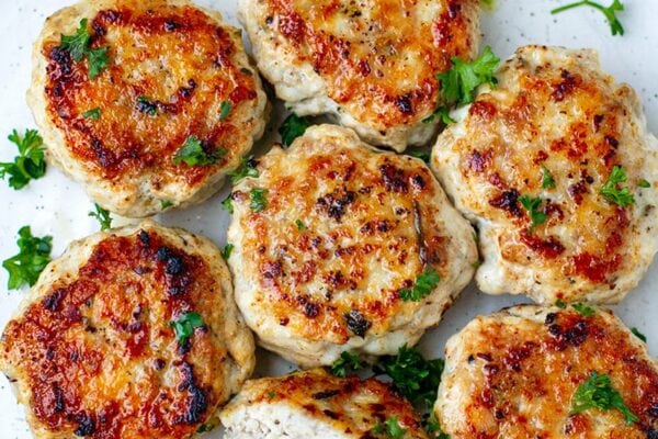 Stuffed Chicken Kiev Patties (Low-Carb, Keto, Gluten-Free Recipe)