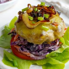 Grilled onion cheese burger recipe