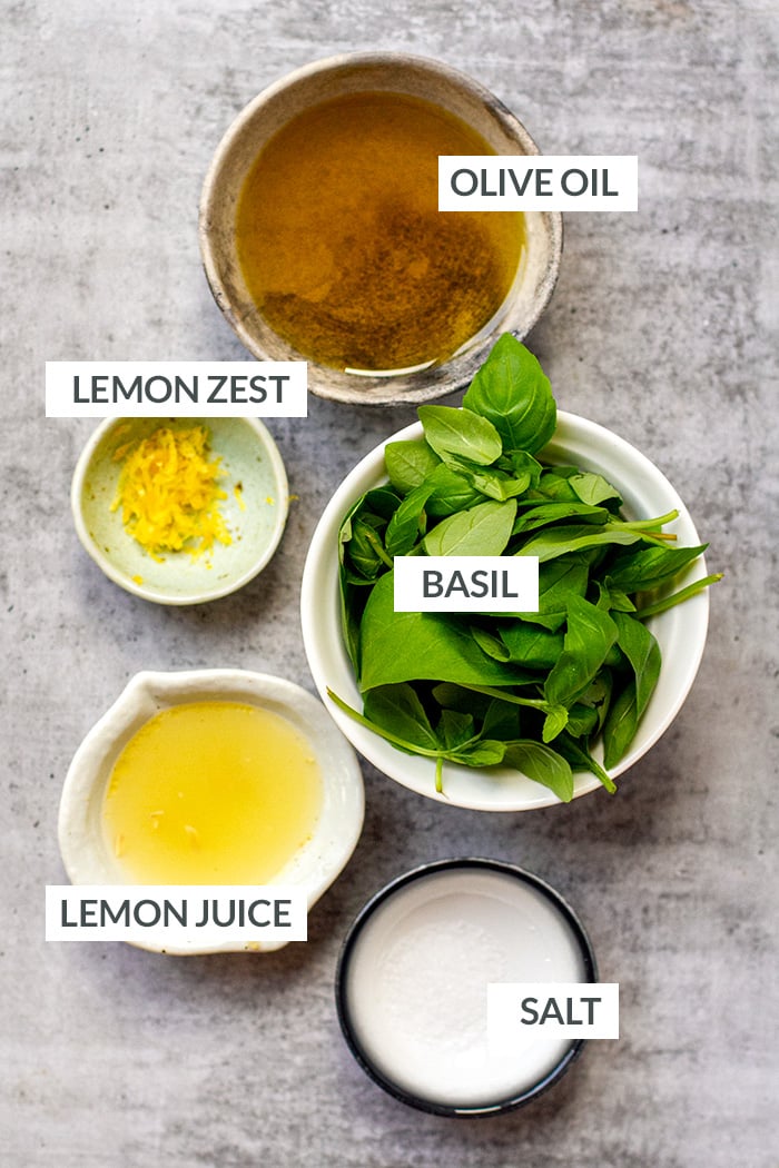Lemon Basil Vinaigrette Dressing Ingredients