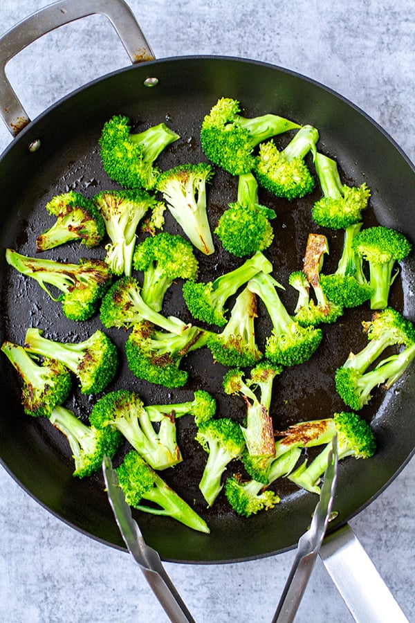 pan fry broccoli for stir fry with no lid