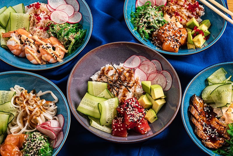 Poke bowl toppings