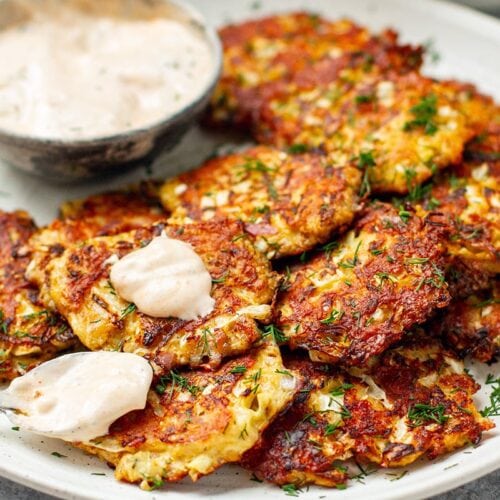 Cabbage patties with tuna and cheese recipe