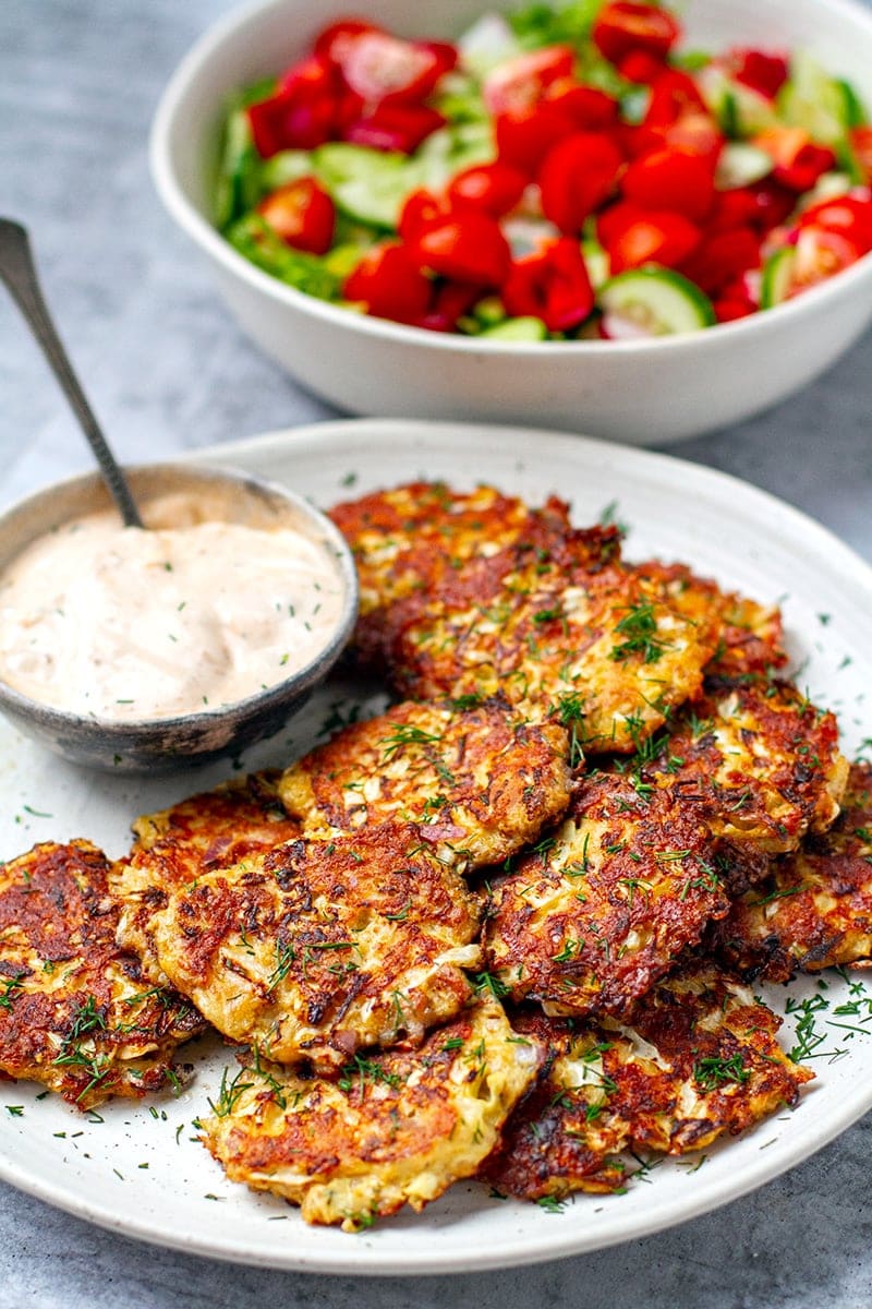 Cheesy Tuna Cabbage Fritters 