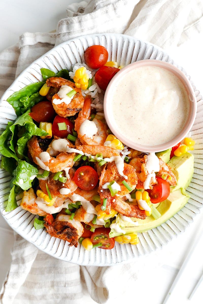 Grilled Shrimp Bowls With Alabama White Sauce