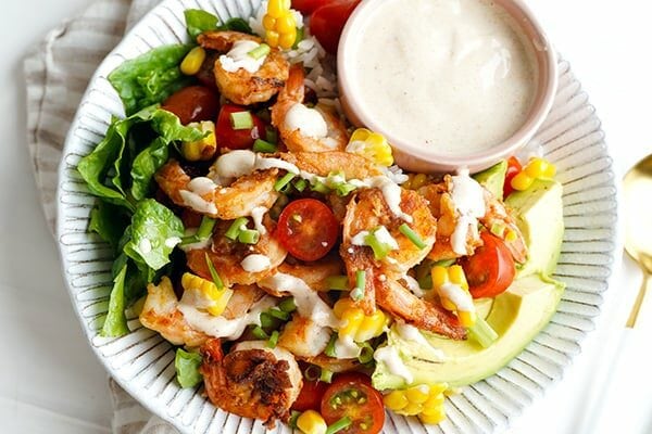 Grilled Shrimp Bowls With Alabama White Sauce