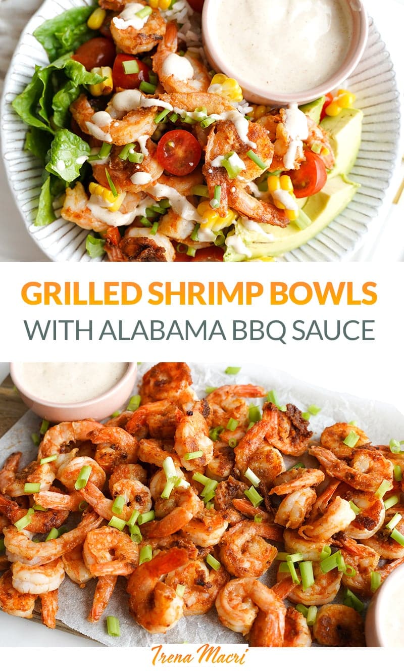 Grilled Shrimp With Alabama White Sauce (Can Be Served As Salad Bowls)