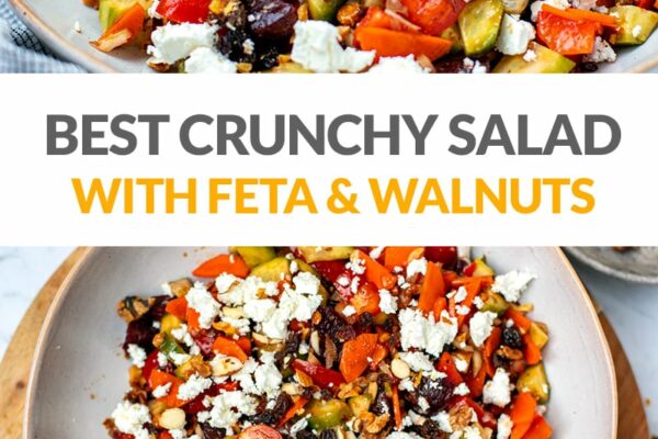 Best Crunchy Salad With Feta & Walnuts