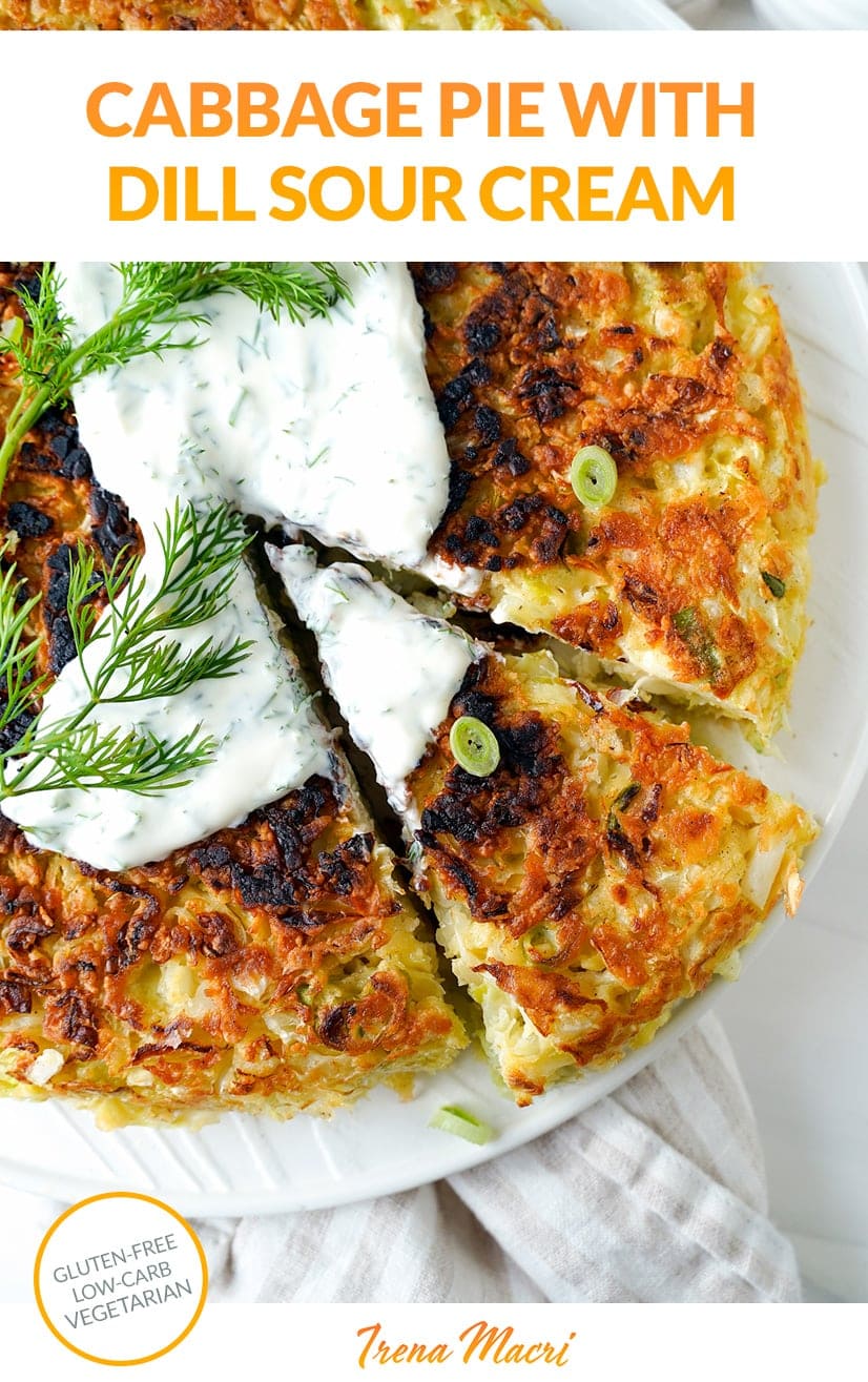 Cabbage Pie With Sour Cream Dill Sauce