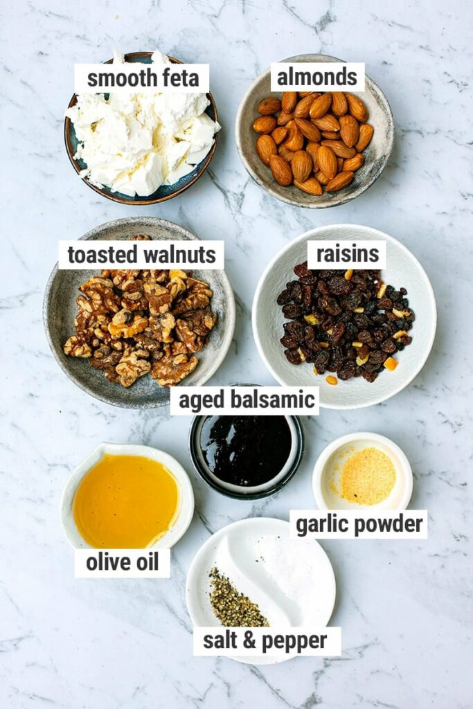 Ingredientes crujientes para ensalada