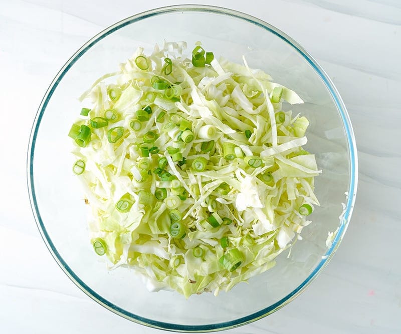 Green onion and cabbage pie