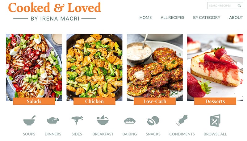 Cooked & Loved Homepage