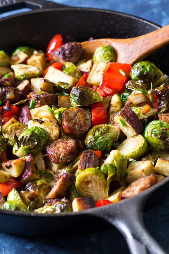 Sausage Sweet Potato Veggie Skillet
