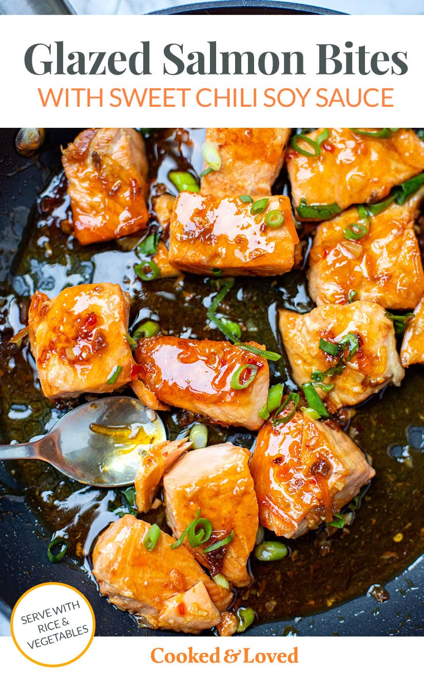 Glazed Sweet Chili Salmon Bites