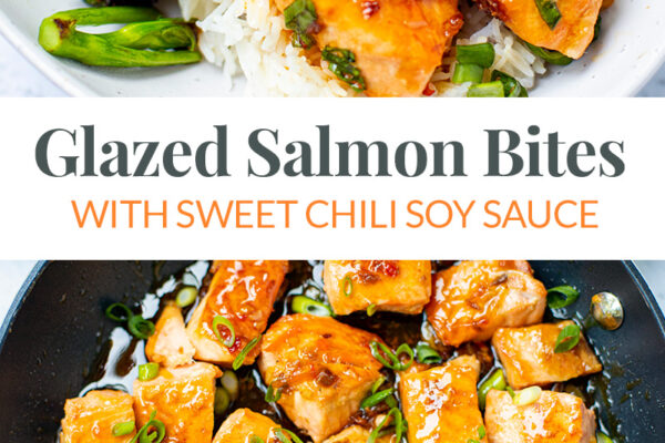 Glazed Salmon Bites With Sweet Chili Soy Sauce