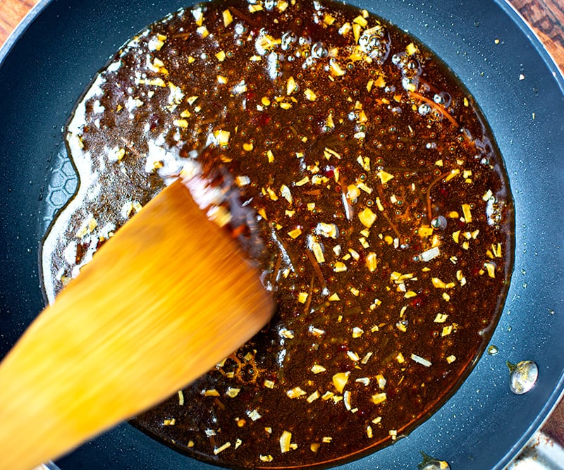 Caramelised sweet chili sauce glaze