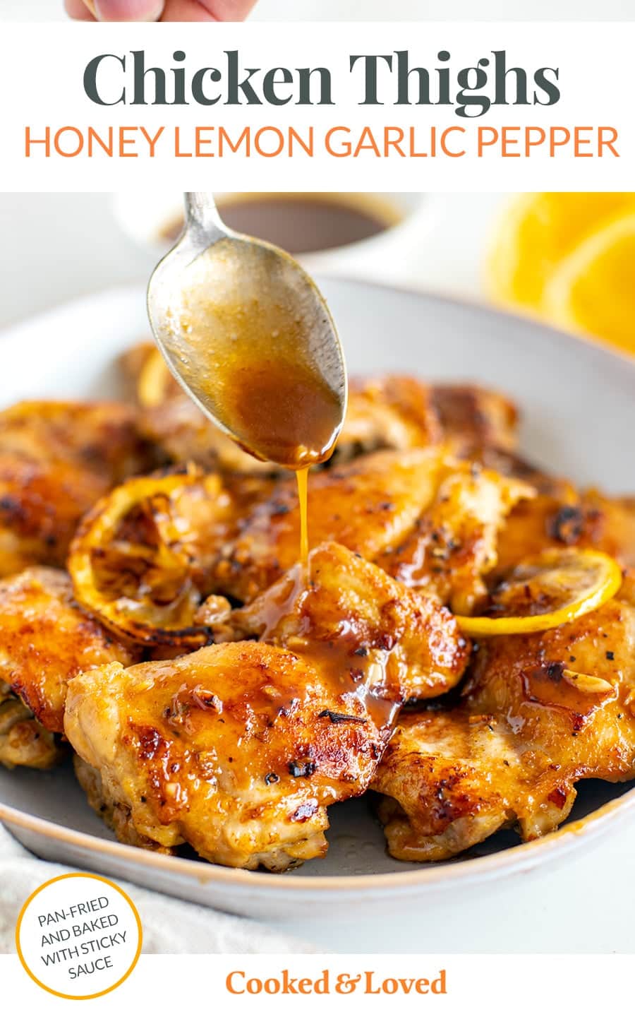 Honey Lemon Garlic Pepper Chicken Thighs