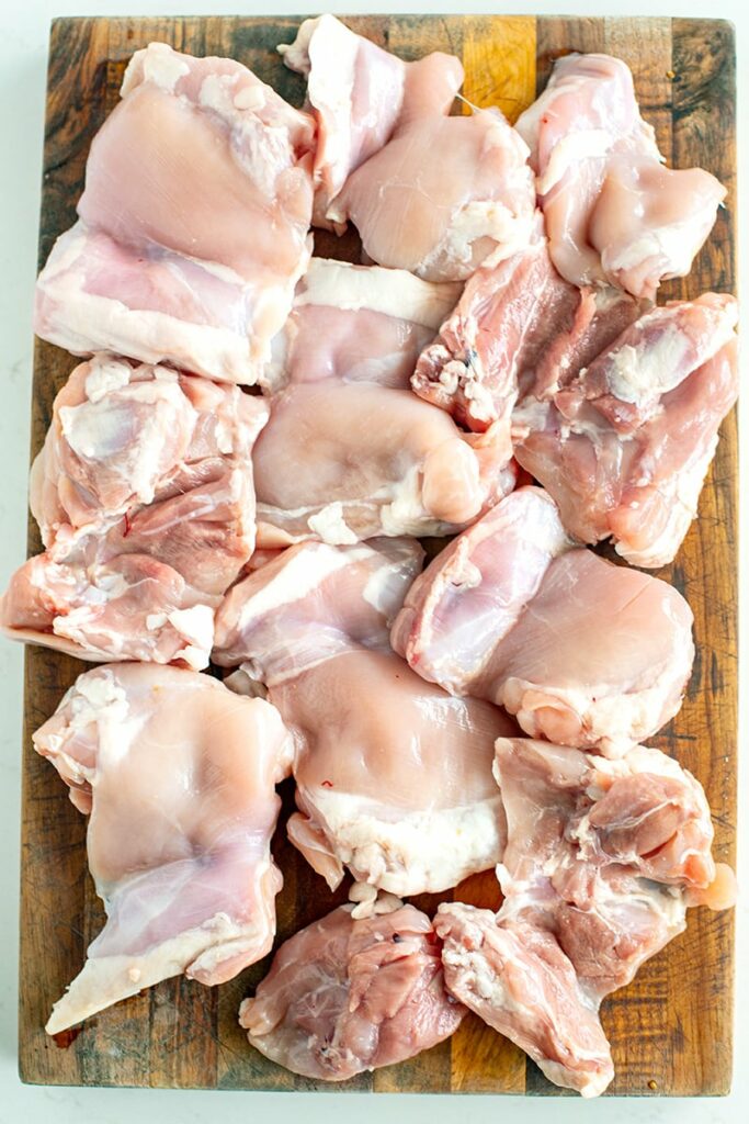 Chicken thighs without skin or bone