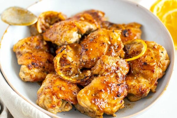 Honey Lemon Garlic Pepper Chicken Thighs