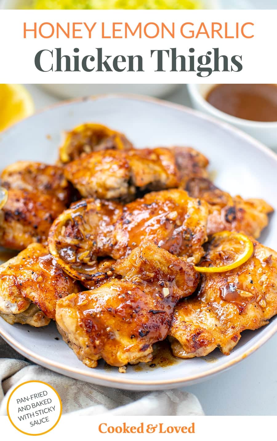 Chicken Thighs With Honey Garlic Lemon Sauce