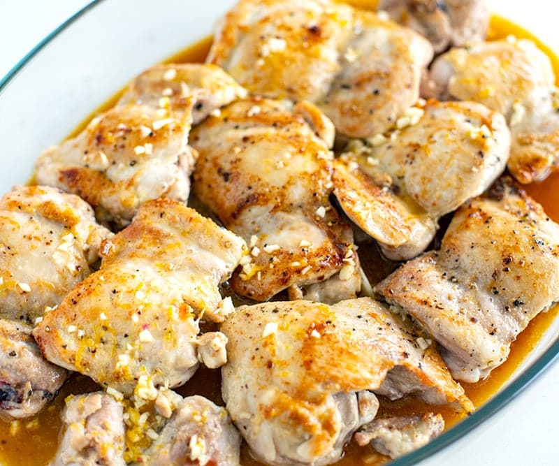 Garlic lemon honey sauce chicken thighs