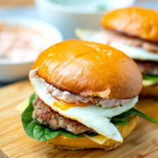 Breakfast Burger With Sausage & Egg
